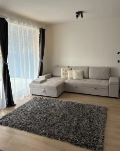 Tappeto Shaggy CIDE Nero/Bianco 160 x 230 cm