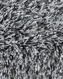 Tappeto Shaggy CIDE Nero/Bianco 160 x 230 cm