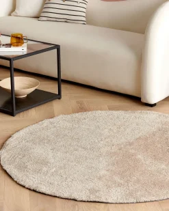 Tappeto Shaggy DEMRE Beige ø 140 cm