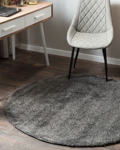 Tappeto Shaggy DEMRE Grigio scuro ø 140 cm