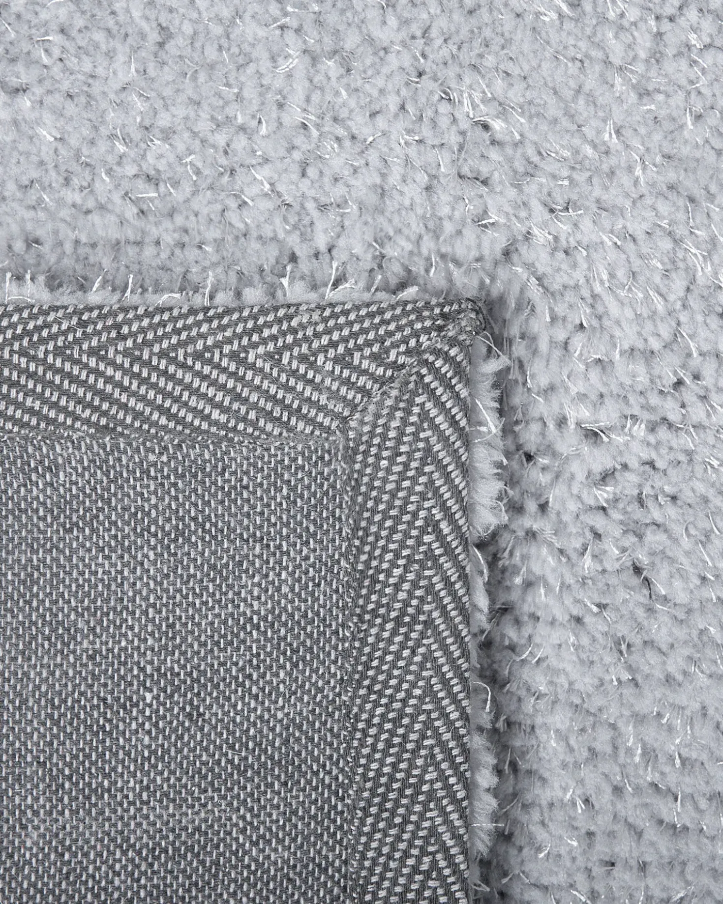 Tappeto Shaggy DEMRE Grigio chiaro ø 140 cm