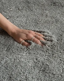 Tappeto Shaggy EVREN Grigio chiaro 80 x 150 cm