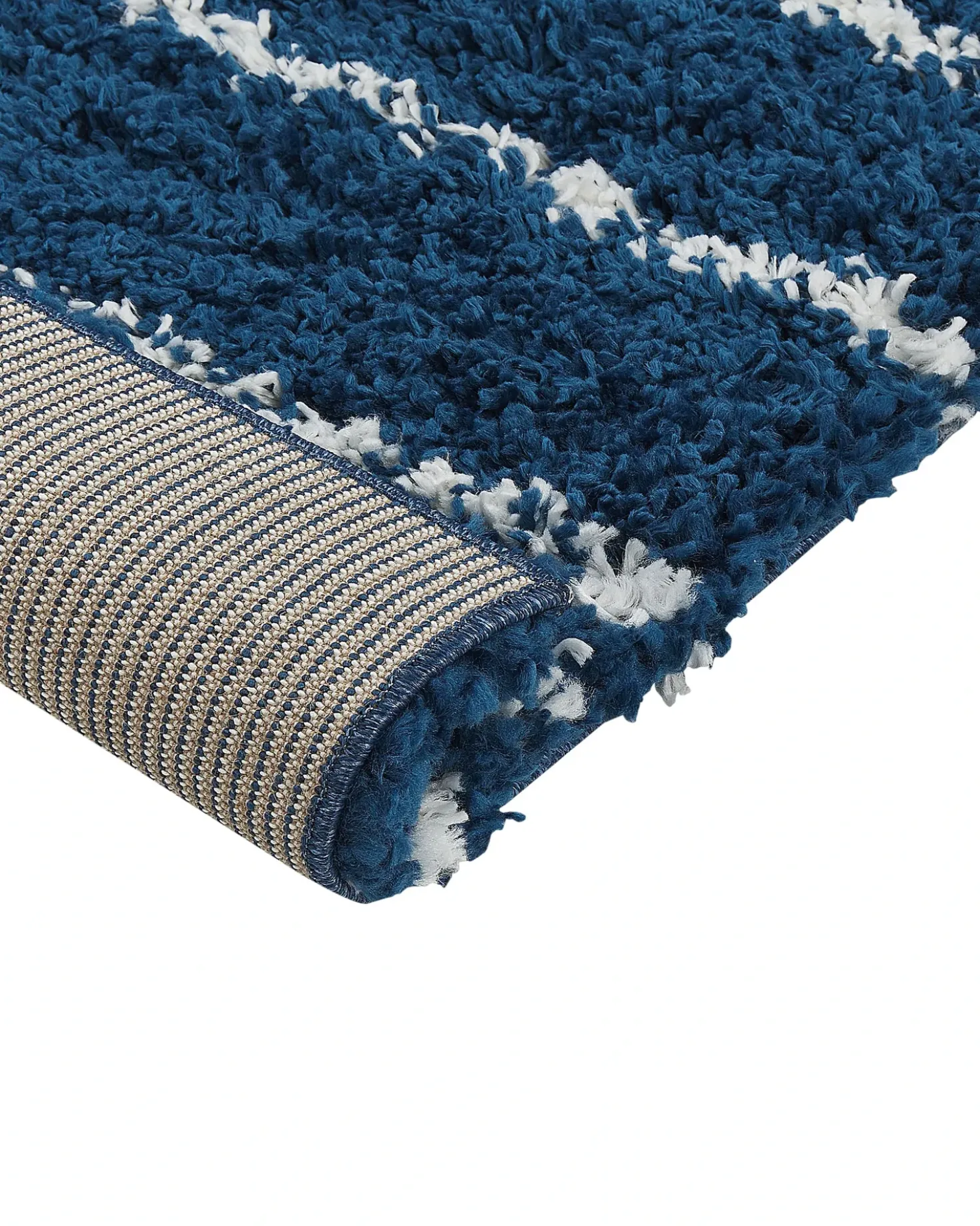 Tappeto Shaggy TASHIR Blu 160 x 230 cm
