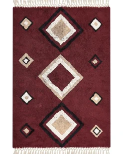 Tappeto SIIRT Rosso 160 x 230 cm Cotone
