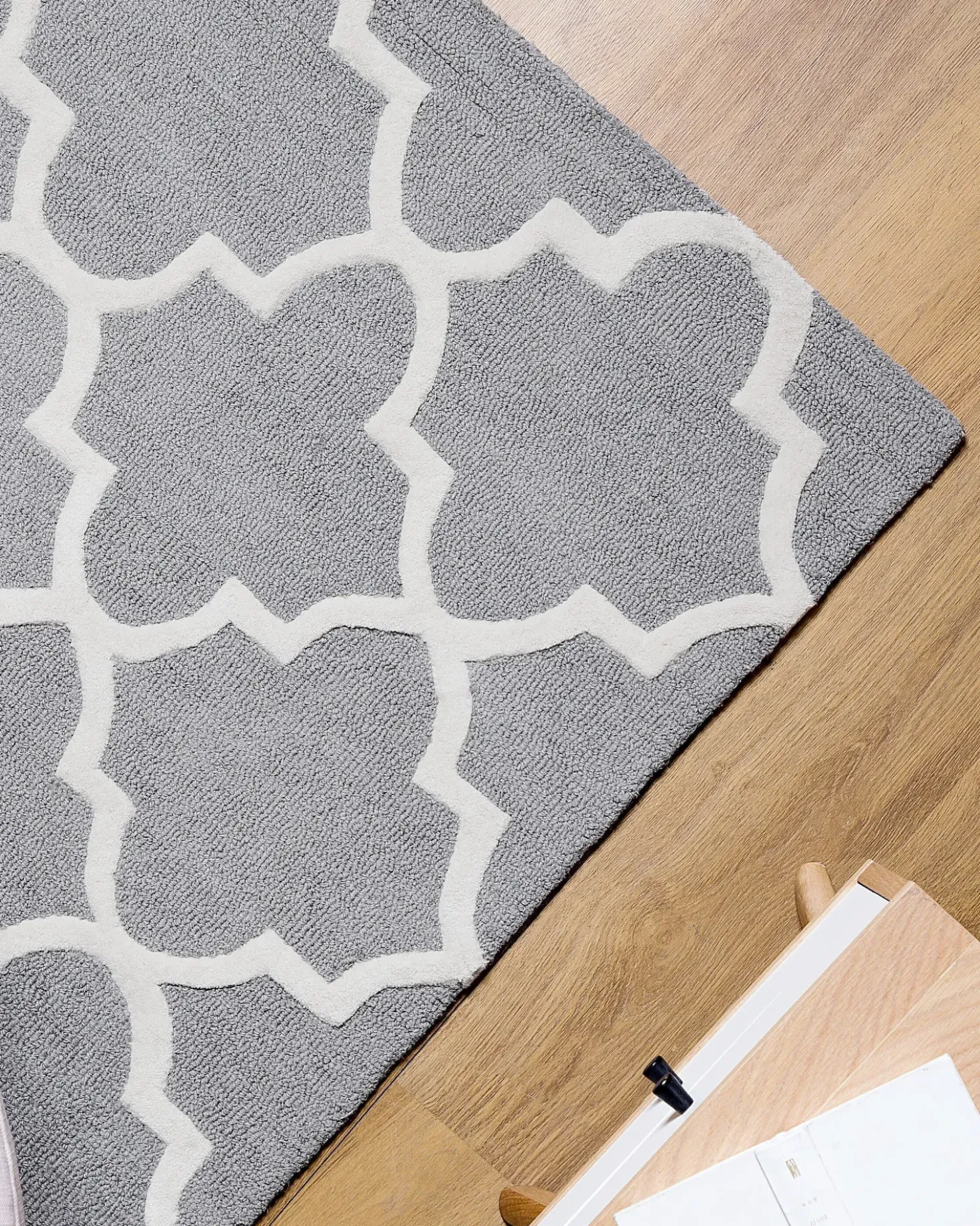 Tappeto SILVAN Grigio chiaro 160 x 230 cm Lana