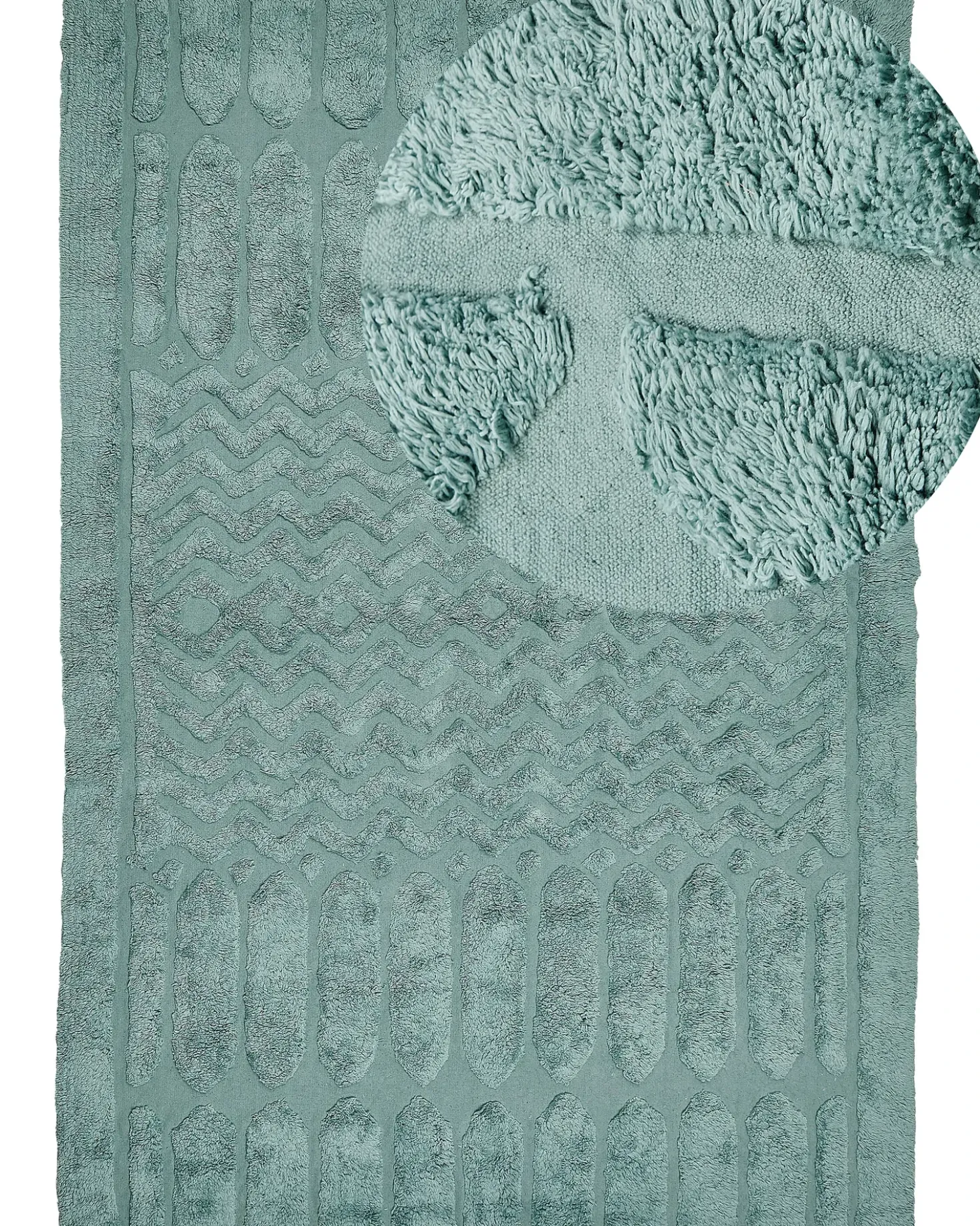 Tappeto SIRNAK Verde menta 160 x 230 cm Cotone