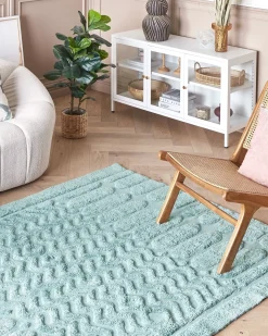Tappeto SIRNAK Verde menta 160 x 230 cm Cotone