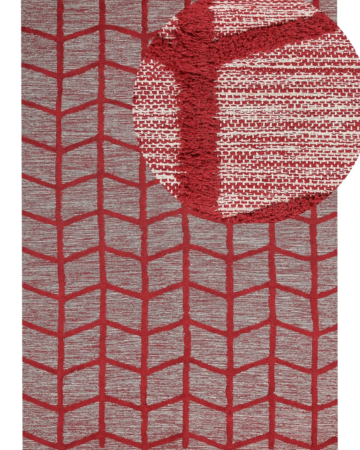 Tappeto SIVAS Rosso 160 x 230 cm Cotone