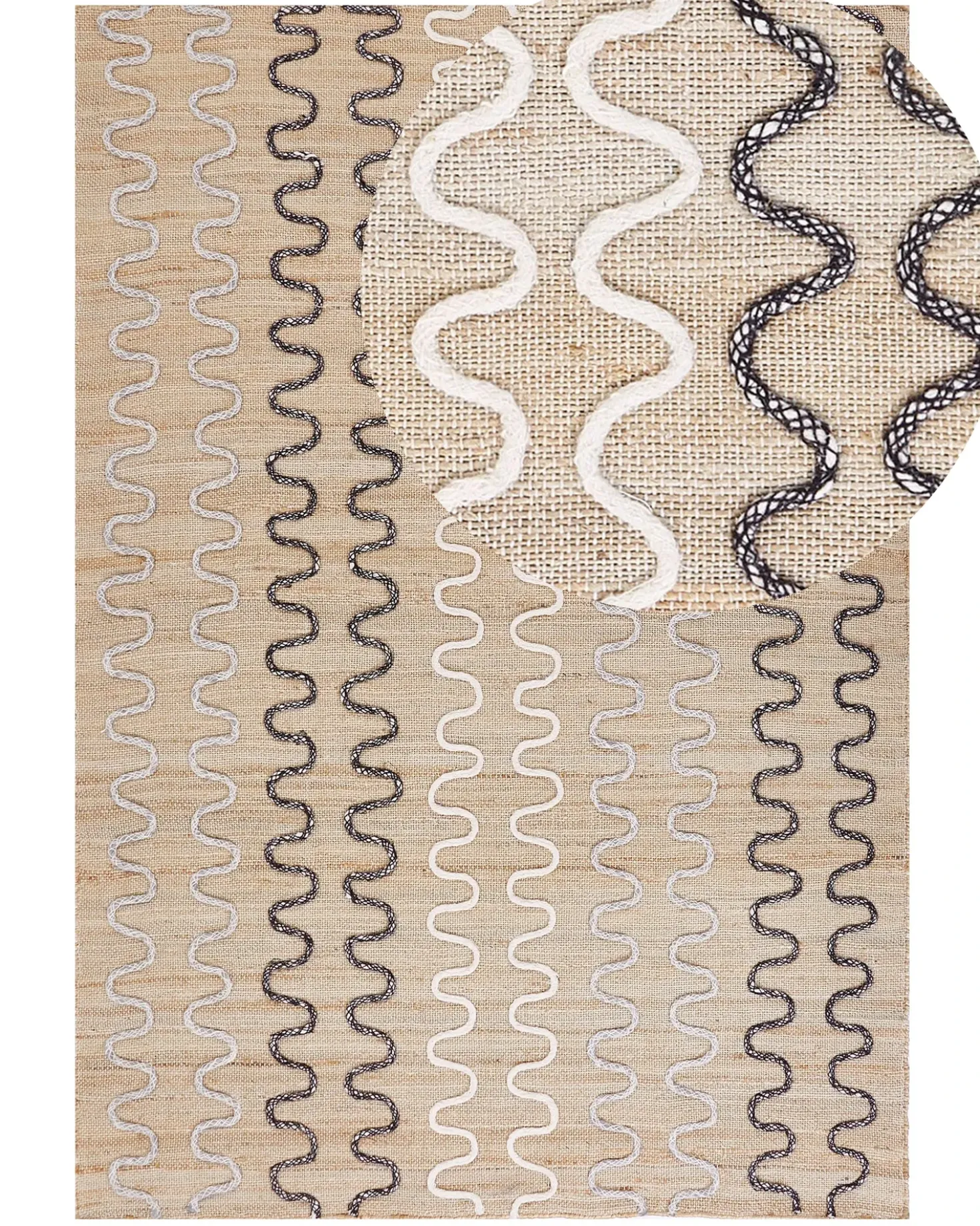 Tappeto SOGUT Beige 140 x 200 cm Iuta
