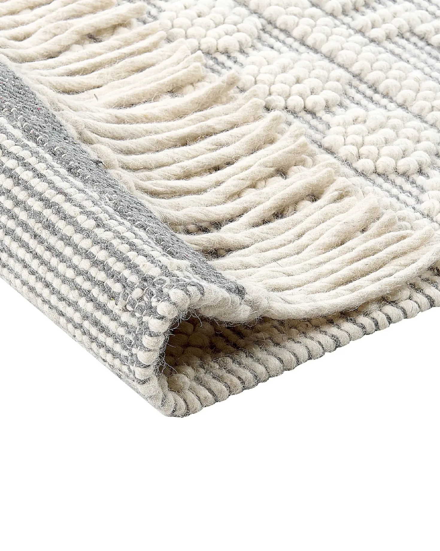 Tappeto SOLHAN Grigio Beige 160 x 230 cm Lana