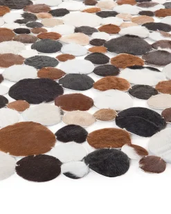 Tappeto SORGUN Marrone dorato ø 140 cm Pelle naturale