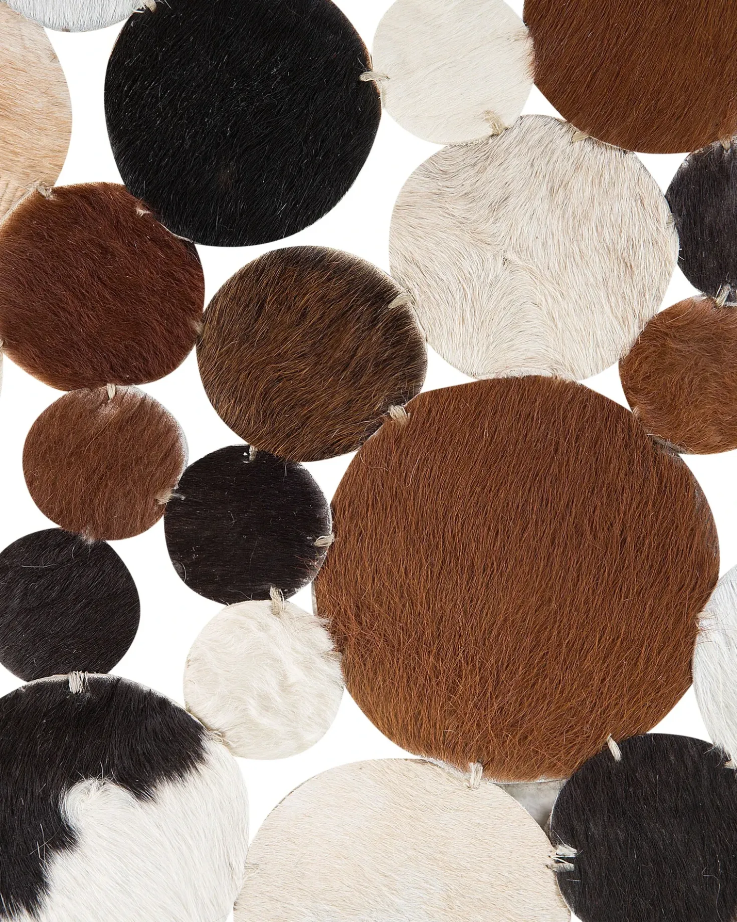 Tappeto SORGUN Marrone dorato ø 140 cm Pelle naturale
