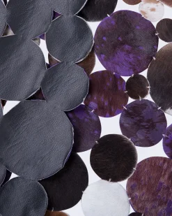 Tappeto SORGUN Viola ø 140 cm Pelle naturale