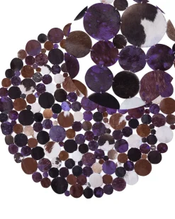 Tappeto SORGUN Viola ø 140 cm Pelle naturale