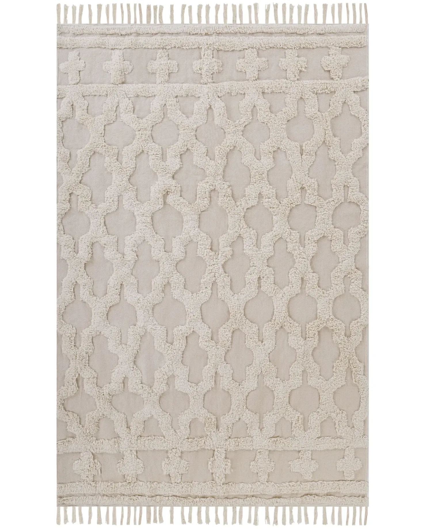 Tappeto SULUOVA Beige 140 x 200 cm Cotone