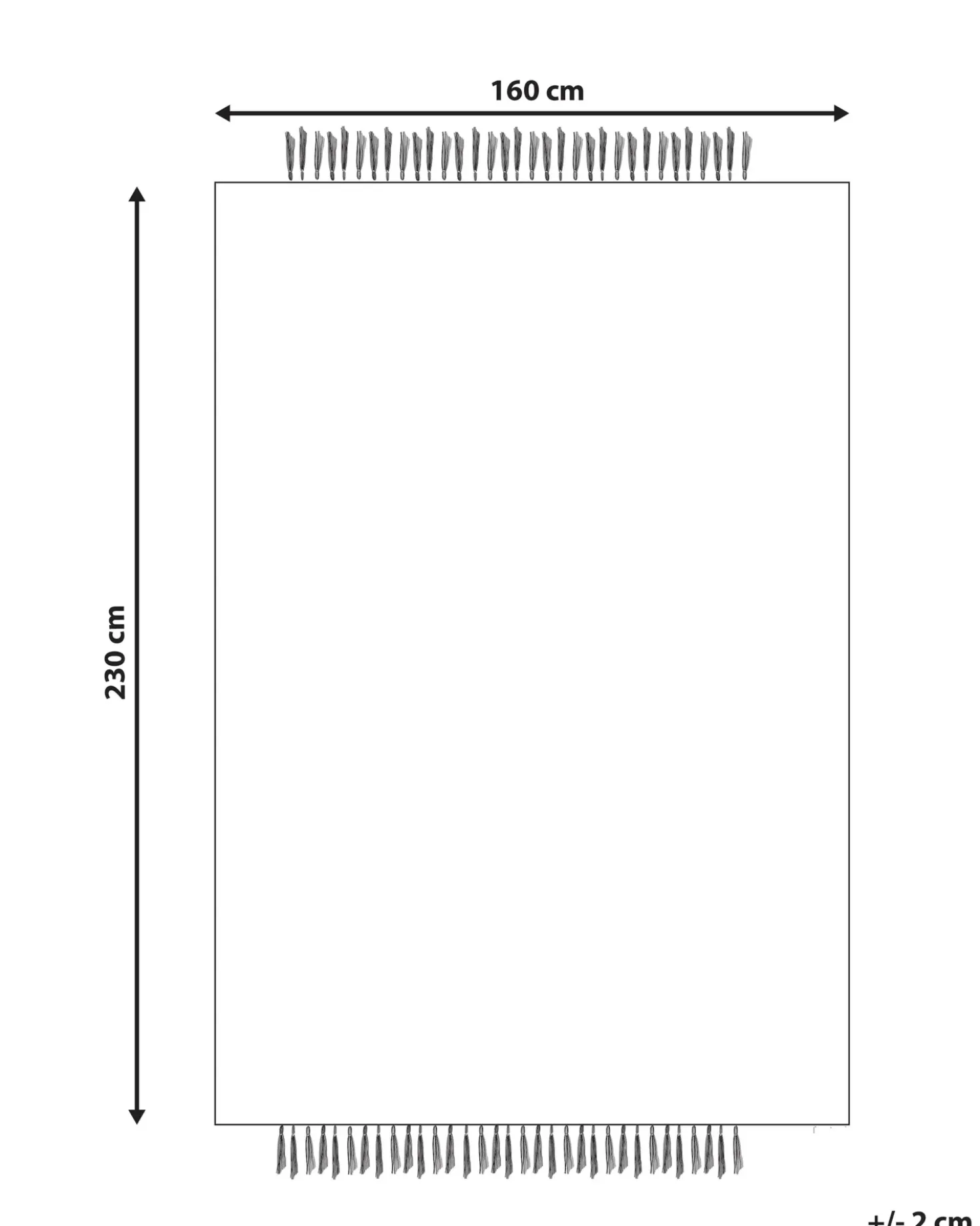 Tappeto TACETTIN Bianco 160 x 230 cm Lana