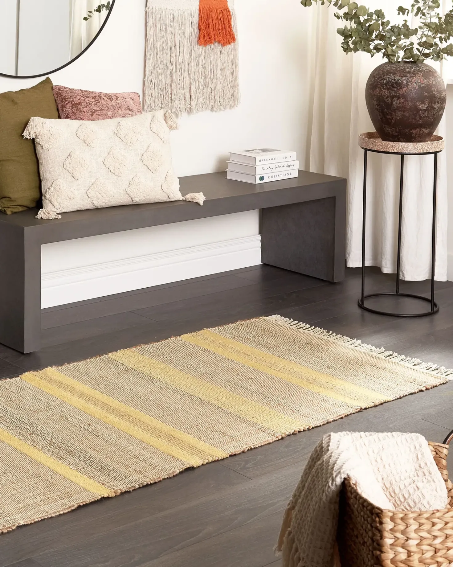 Tappeto TALPUR Giallo 80 x 300 cm Iuta