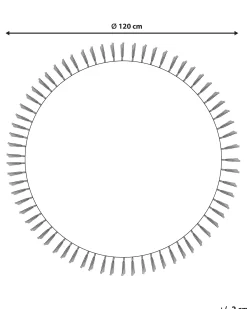 Tappeto TATVAN Blu ø 120 cm Cotone