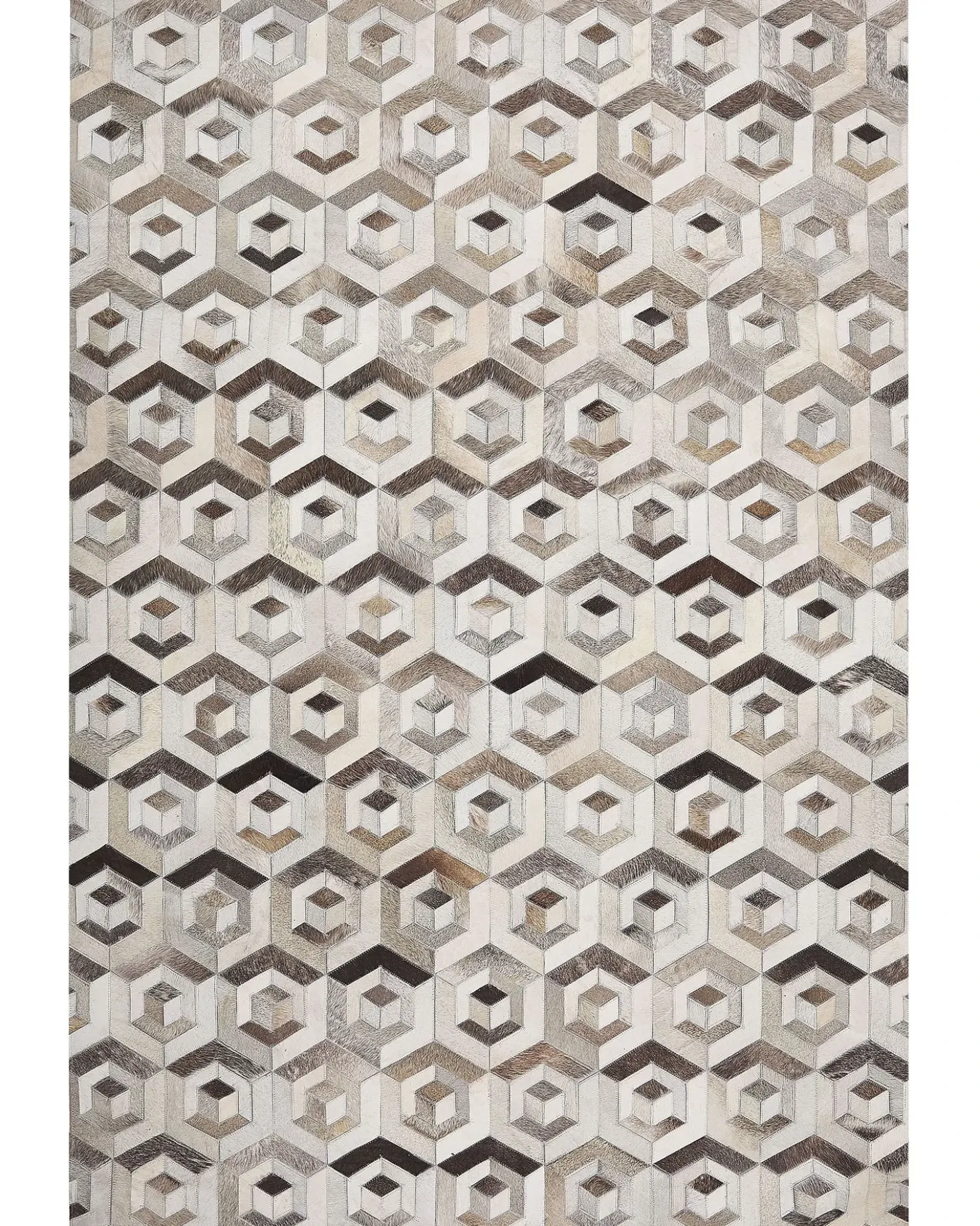 Tappeto TAVAK Beige 160 x 230 cm Pelle naturale