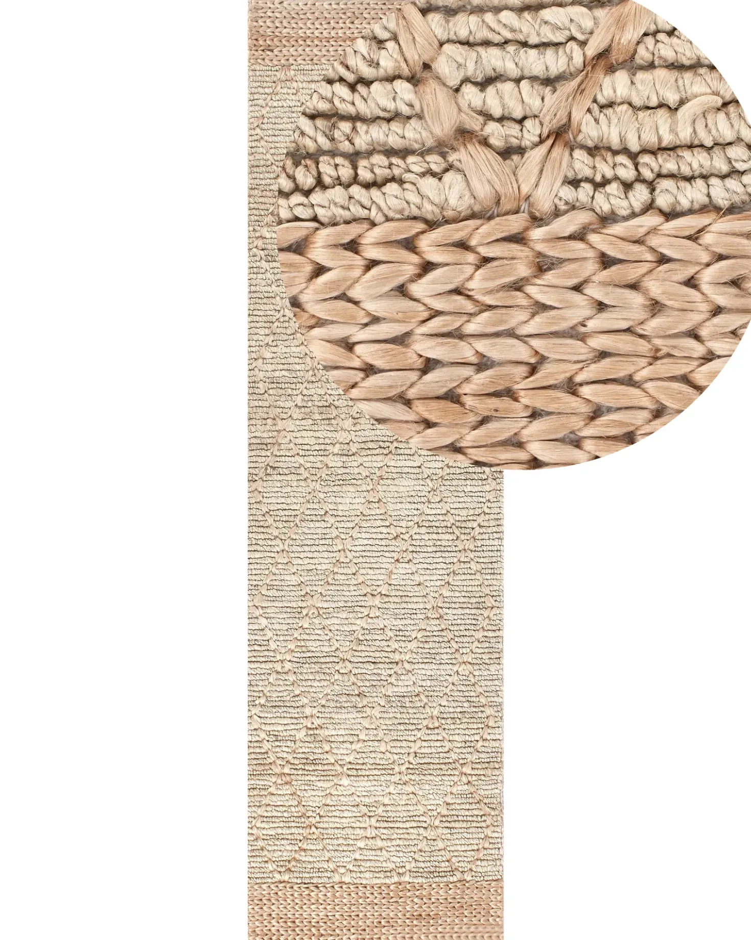 Tappeto TELLIKAYA Beige 80 x 300 cm Iuta