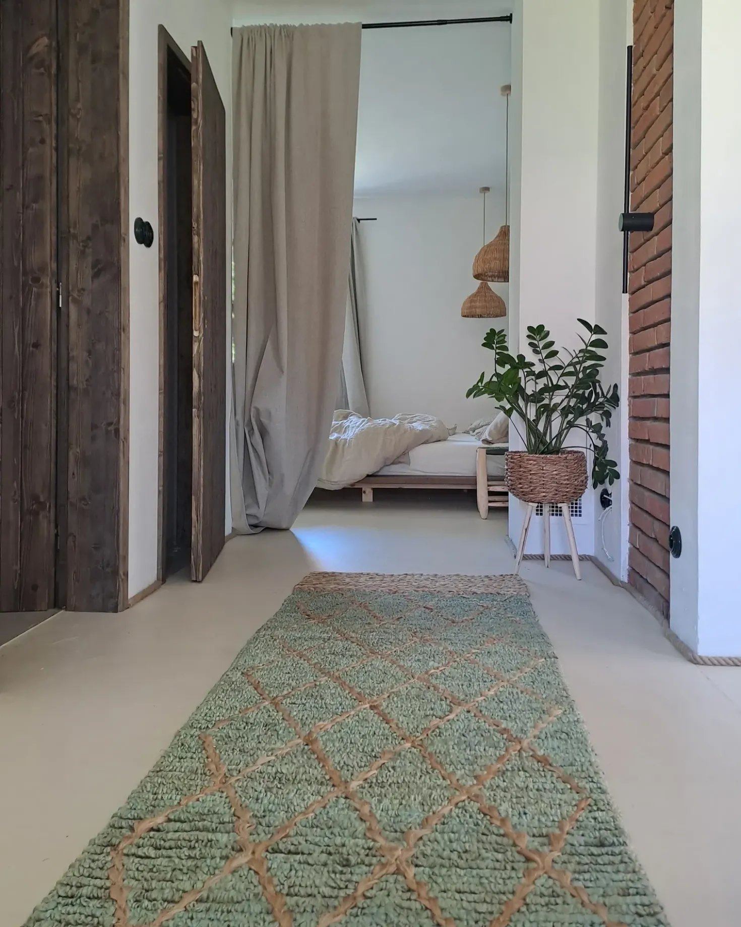 Tappeto TELLIKAYA Verde 80 x 300 cm Iuta