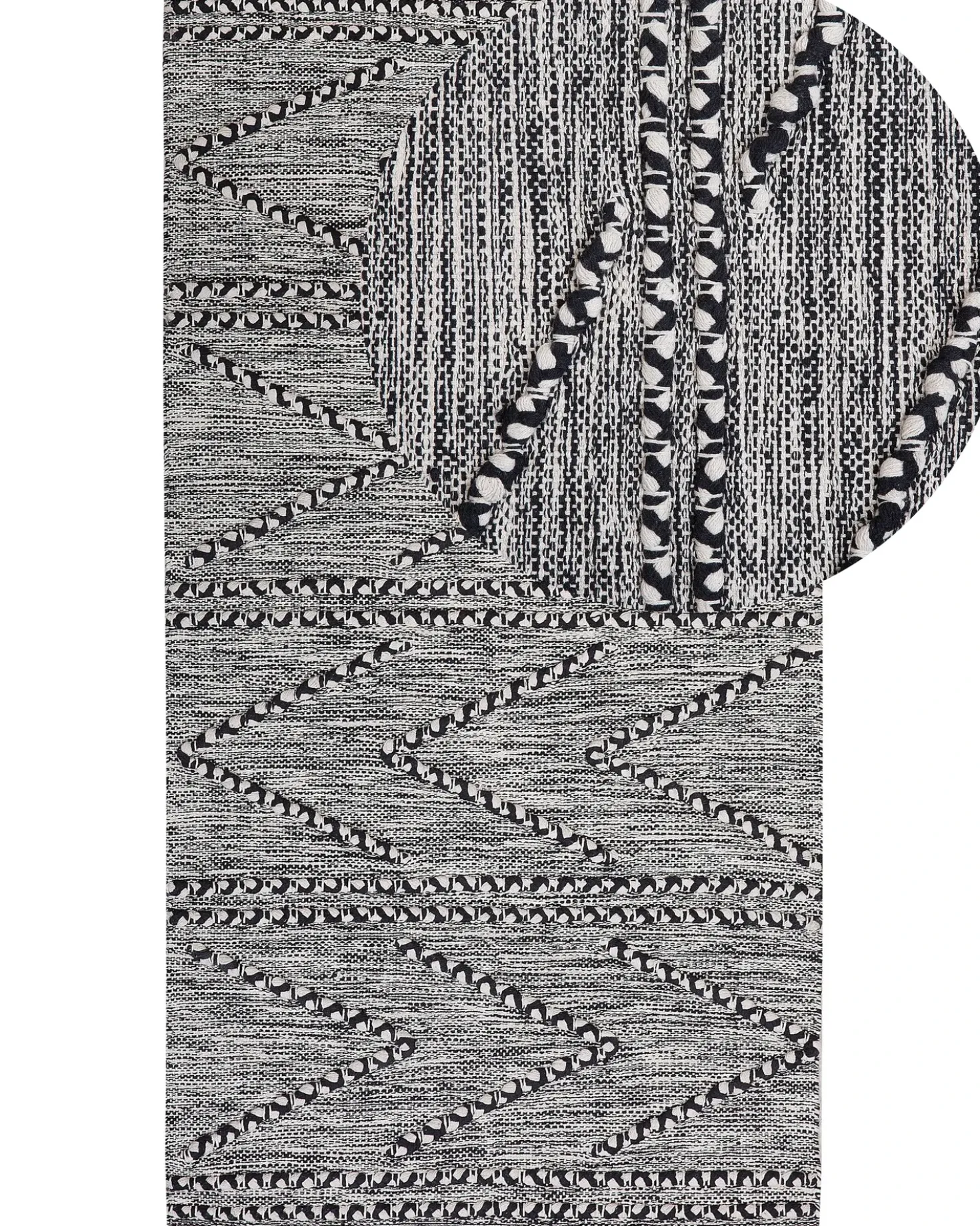 Tappeto TERMAL Nero 80 x 150 cm Cotone