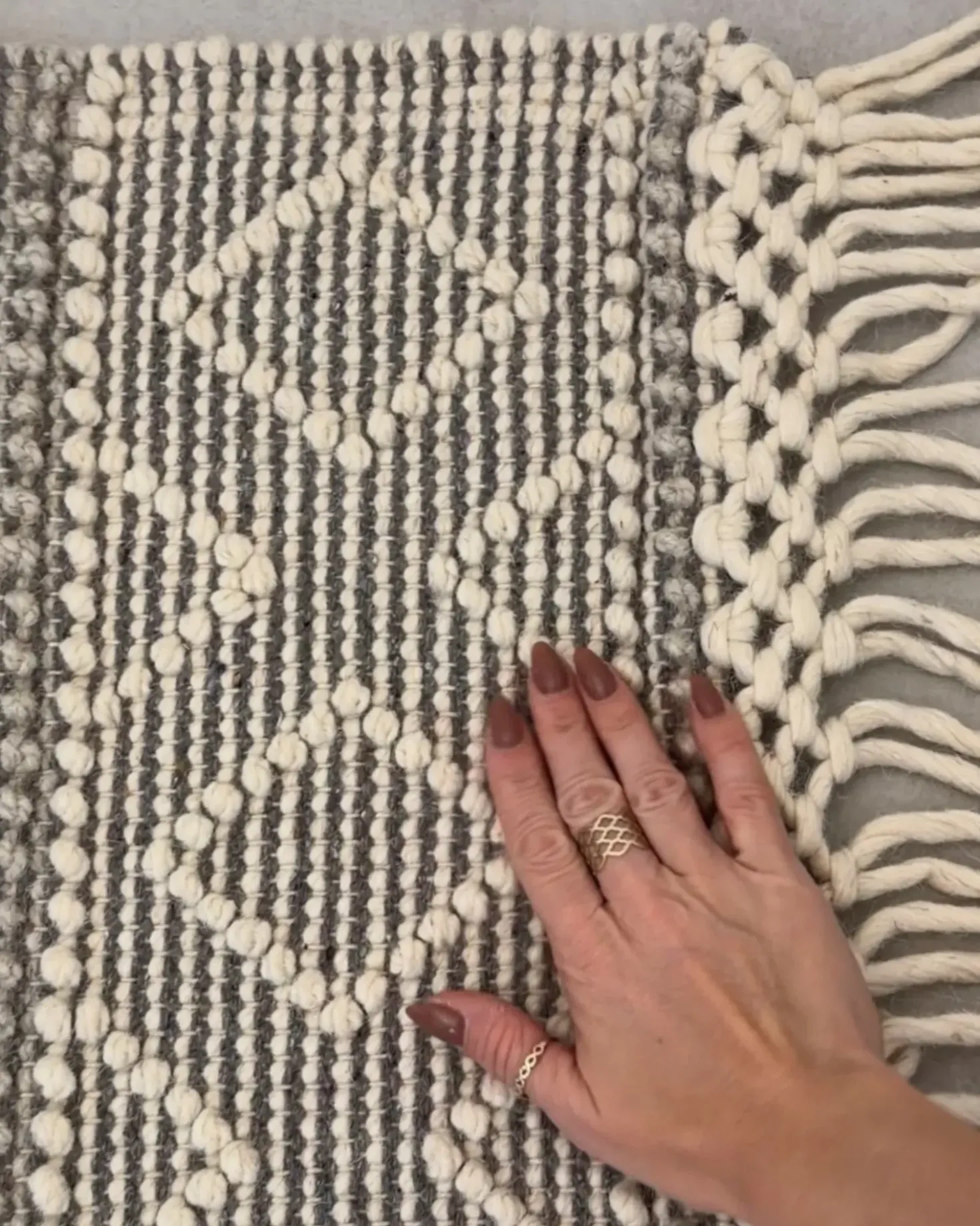 Tappeto TONYA Grigio 160 x 230 cm Lana