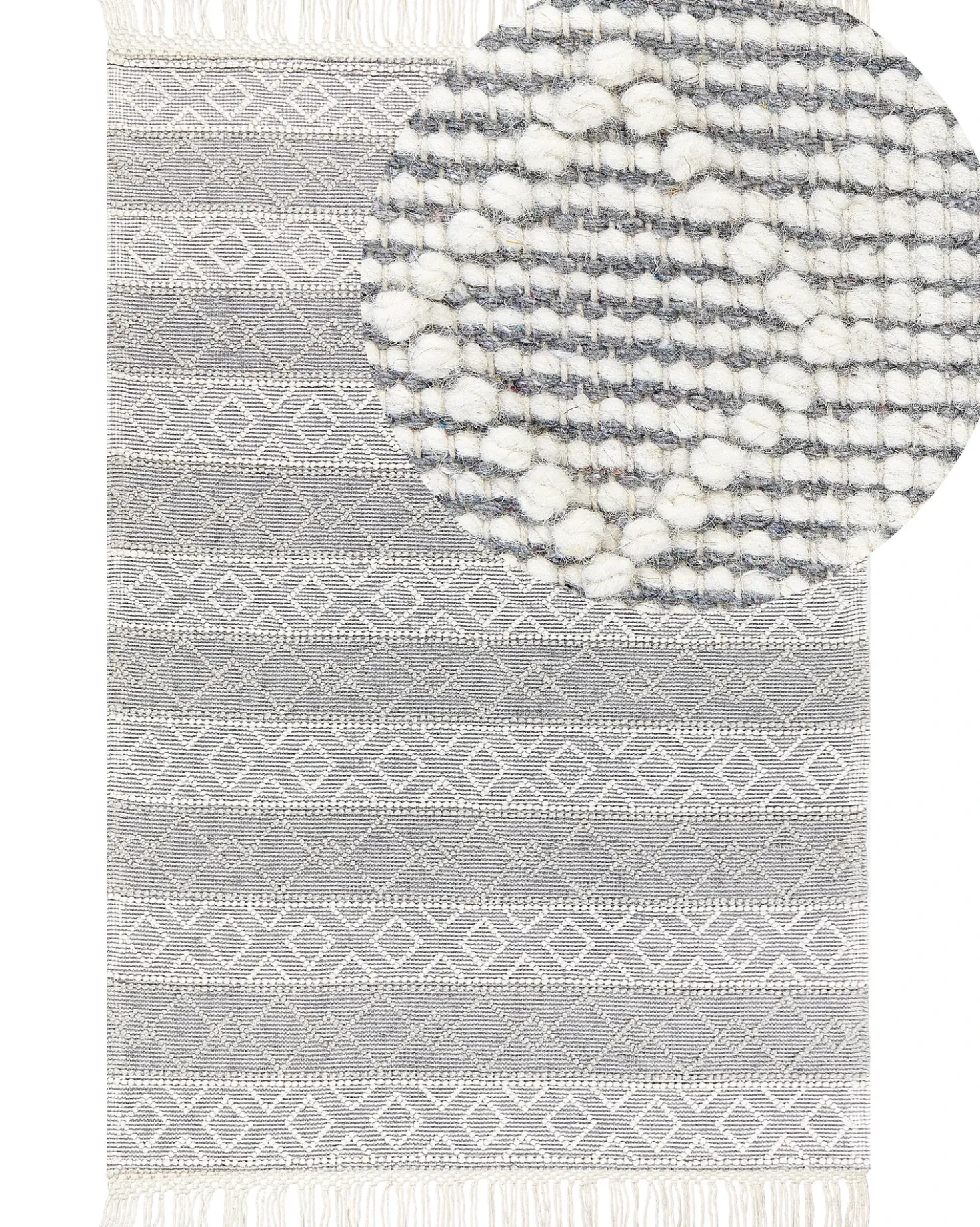 Tappeto TONYA Grigio 160 x 230 cm Lana