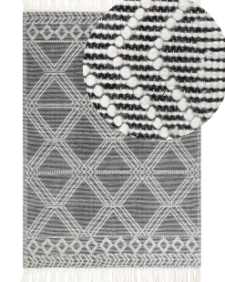 Tappeto TOPRAKKALE Grigio 160 x 230 cm Lana