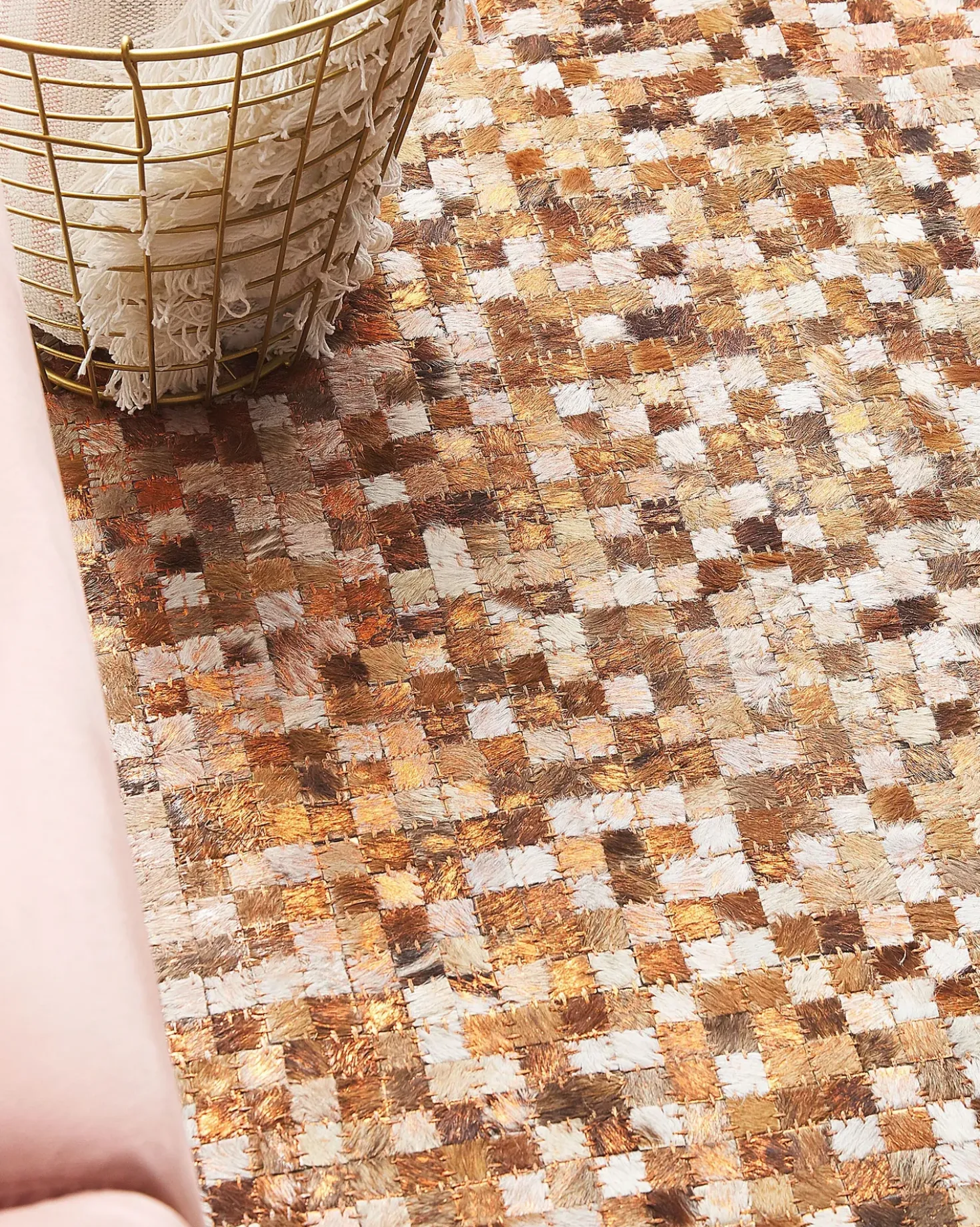 Tappeto TORUL Marrone 160 x 230 cm Pelle naturale