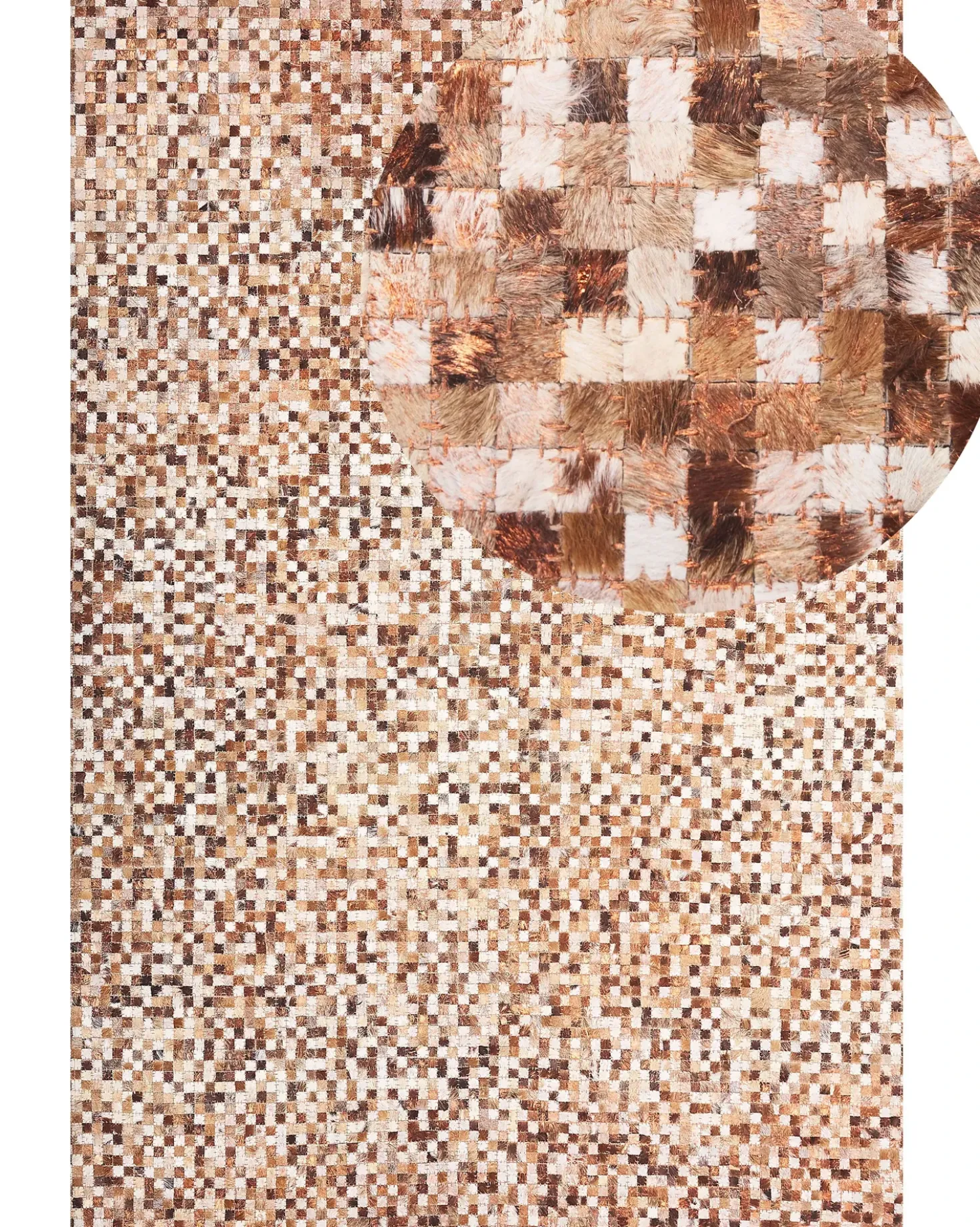 Tappeto TORUL Marrone 160 x 230 cm Pelle naturale