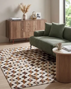 Tappeto TUGLU Marrone 140 x 200 cm Pelle naturale