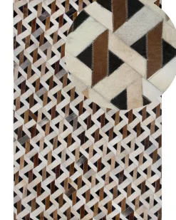 Tappeto TUGLU Marrone 140 x 200 cm Pelle naturale