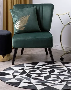 Tappeto TURGUTLU Nero ø 140 cm Pelle naturale