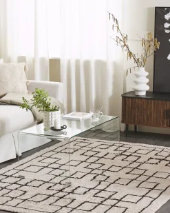 Tappeto TURHAL Beige 160 x 230 cm Cotone