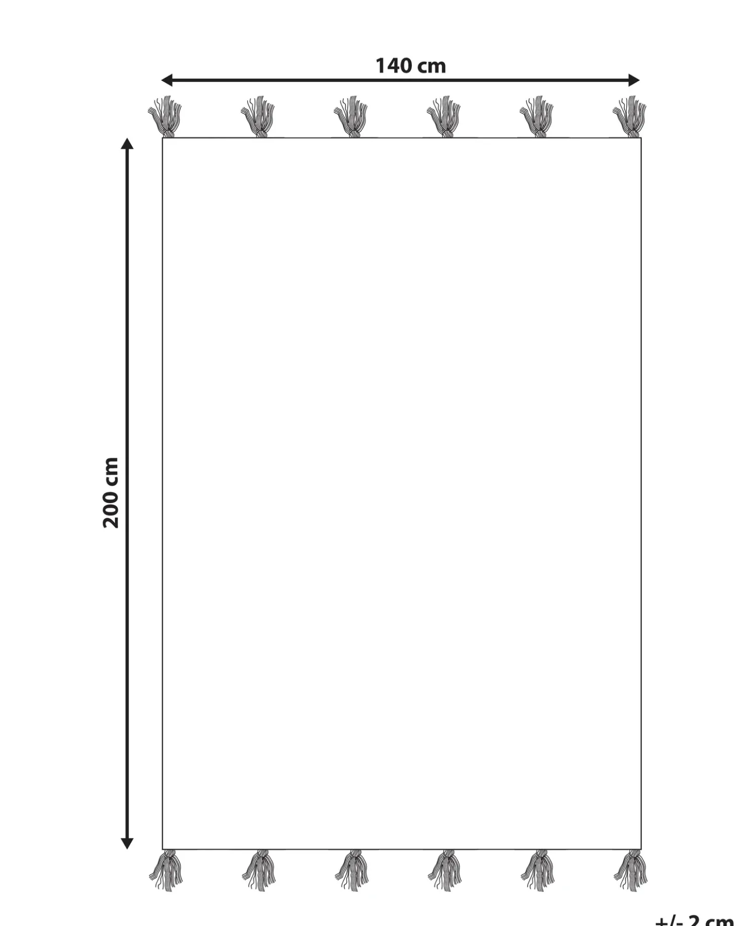 Tappeto TUZLA Marrone 140 x 200 cm Cotone