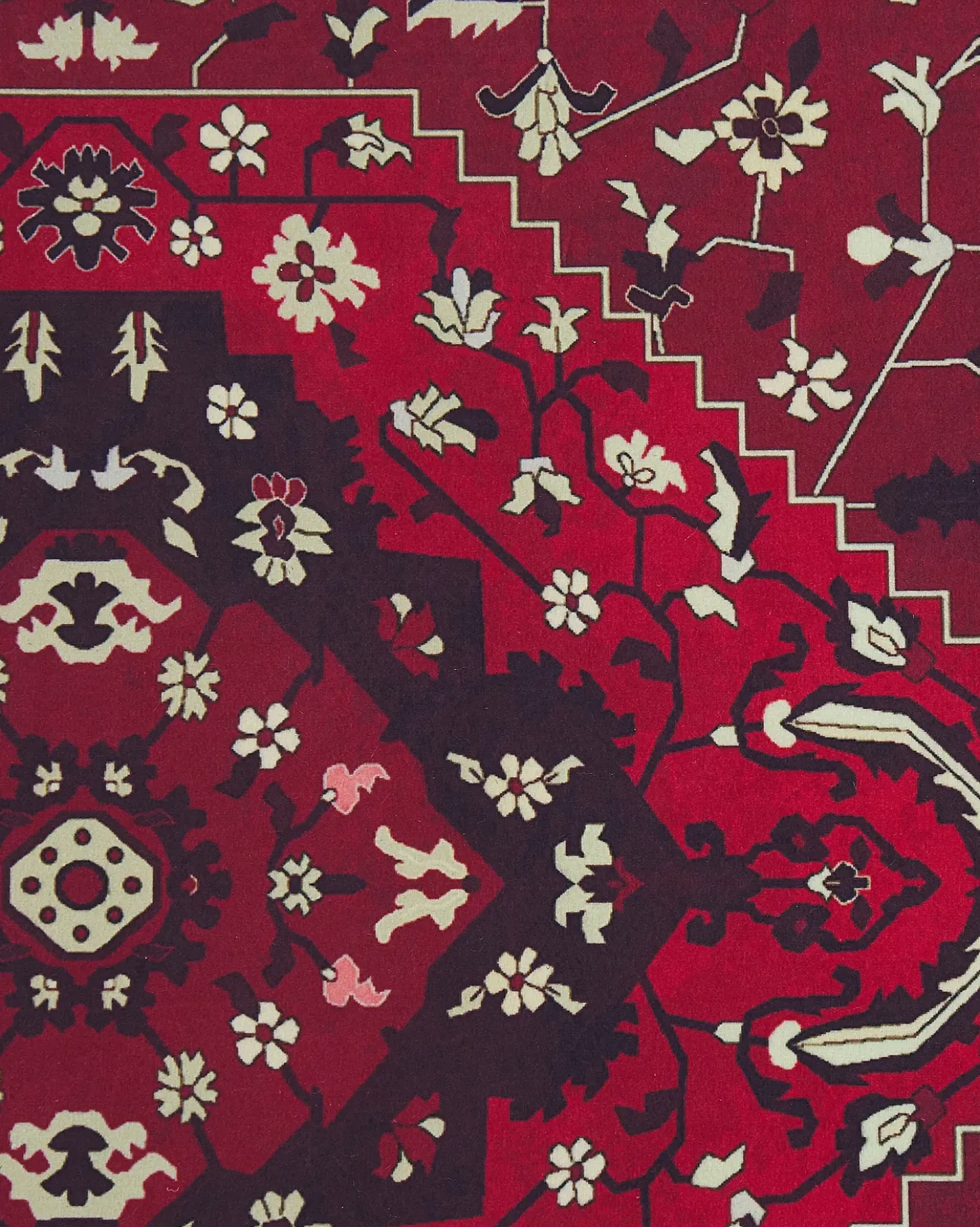 Tappeto VADKADAM Rosso scuro 80 x 300 cm
