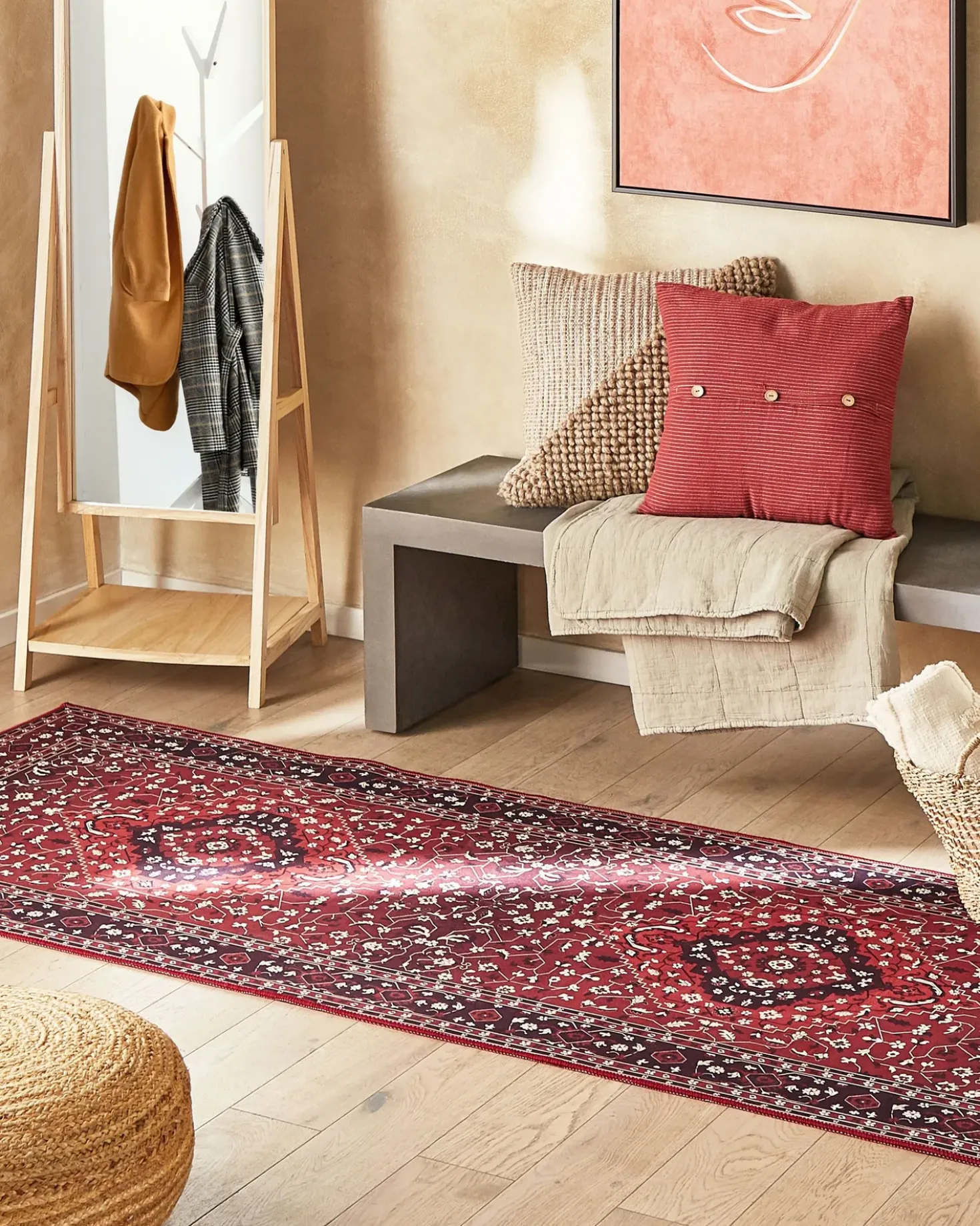 Tappeto VADKADAM Rosso scuro 80 x 300 cm