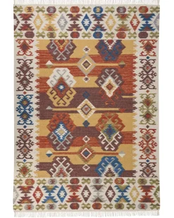 Tappeto VOSKETAP Multicolore 160 x 230 cm Lana Kilim