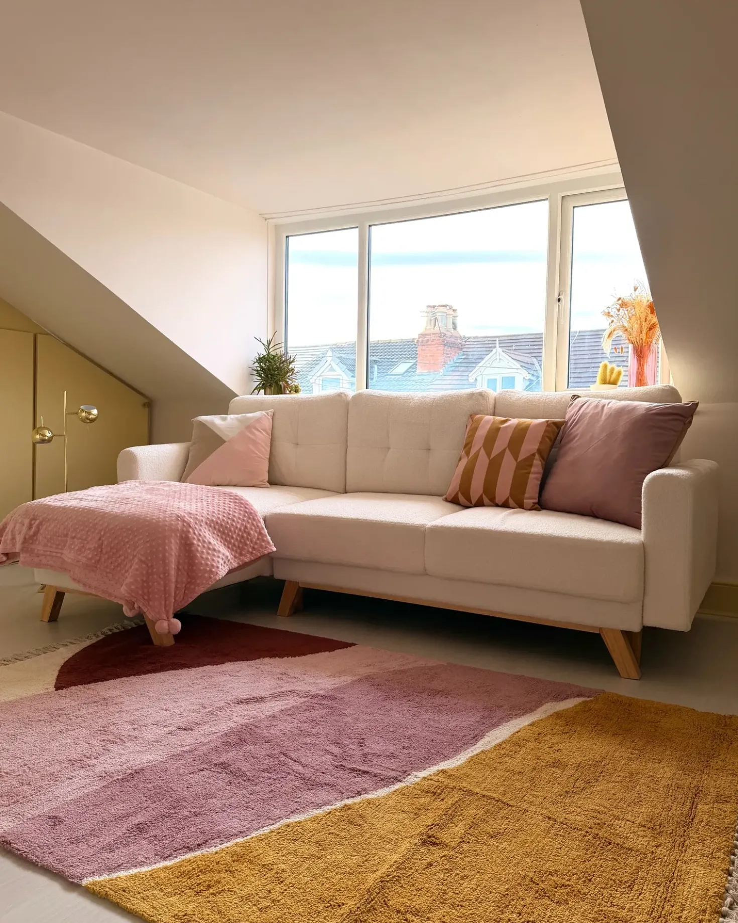 Tappeto XINALI Rosa 140 x 200 cm Cotone