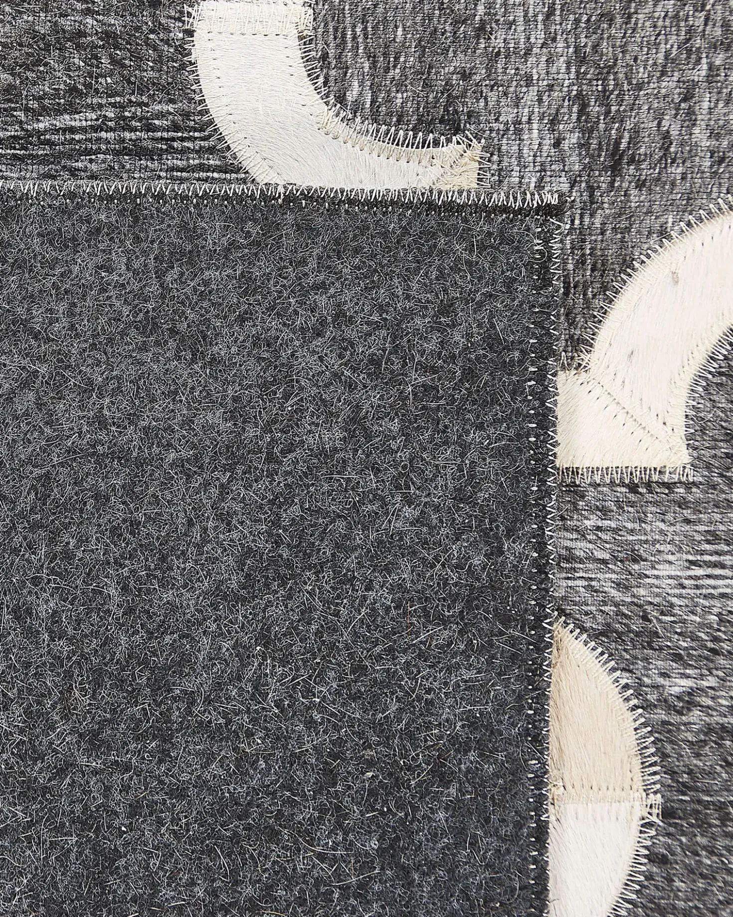 Tappeto YEDISU Grigio scuro 160 x 230 cm Pelle naturale