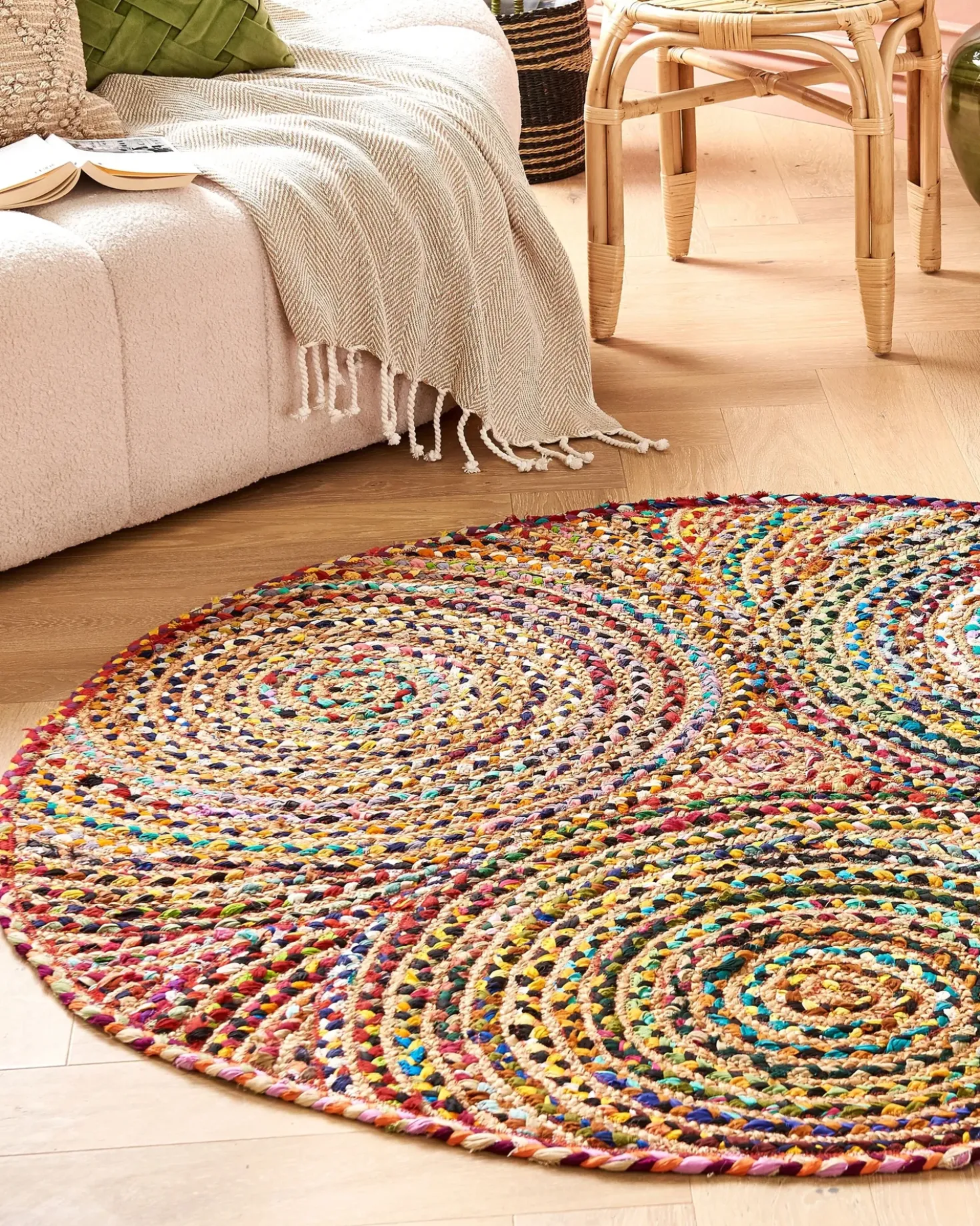 Tappeto YENICE Multicolore ø 140 cm Iuta