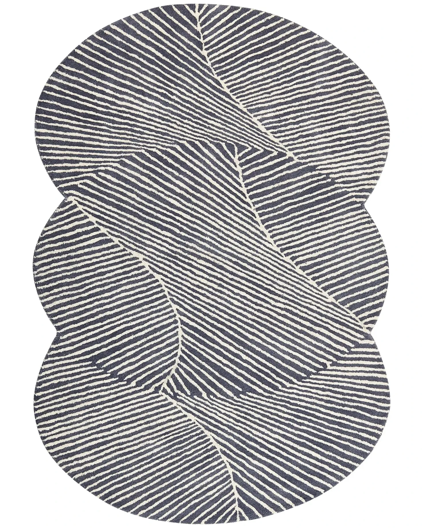 Tappeto ZABOL Grigio grafite 140 x 200 cm Lana