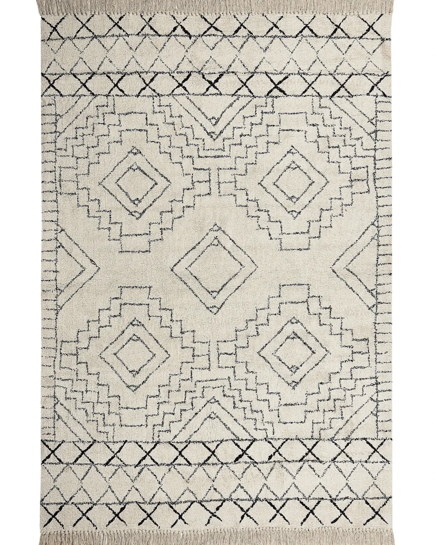 Tappeto ZEYNE Beige 160 x 230 cm Cotone