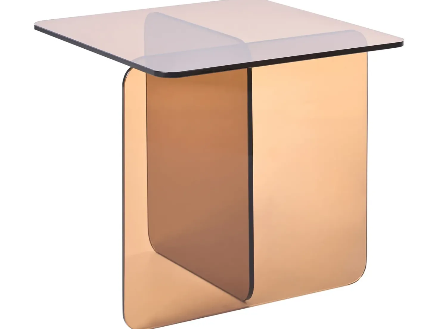 Tavolino AMISK Vetro temperato Marrone
