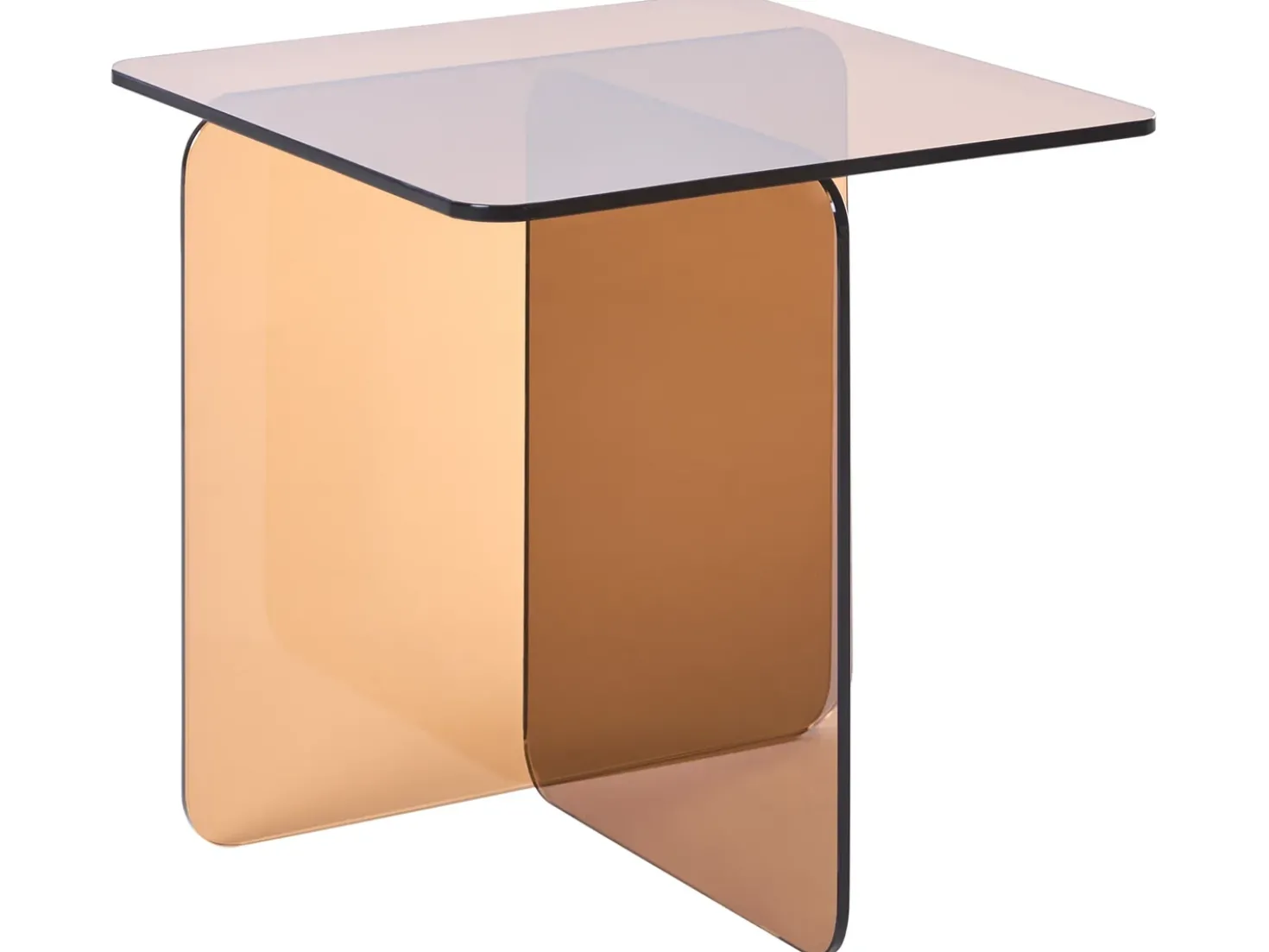 Tavolino AMISK Vetro temperato Marrone