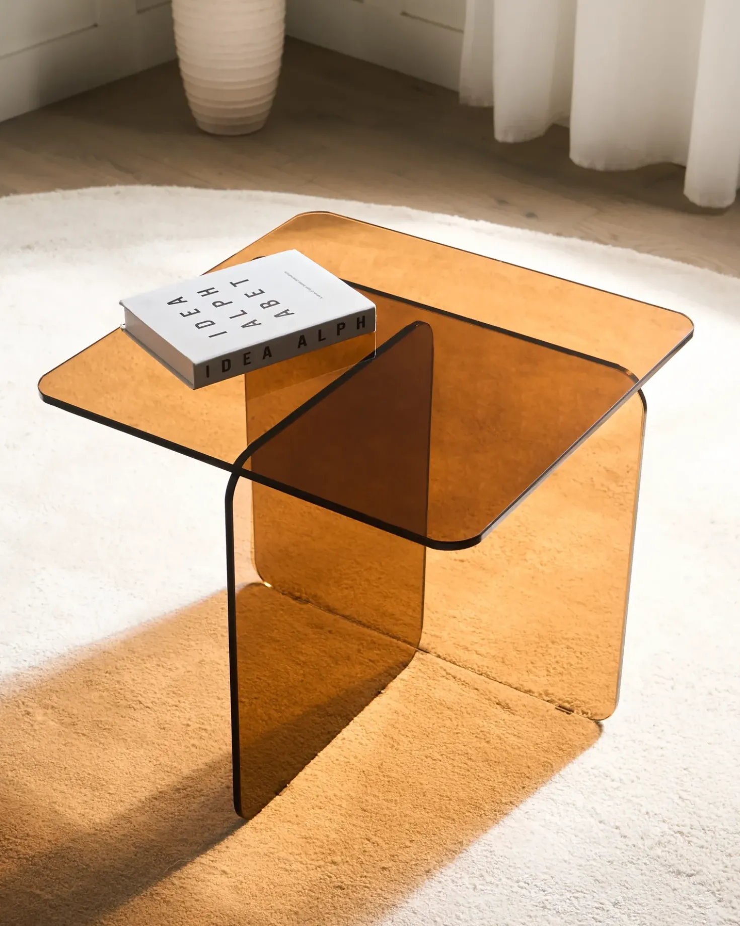 Tavolino AMISK Vetro temperato Marrone