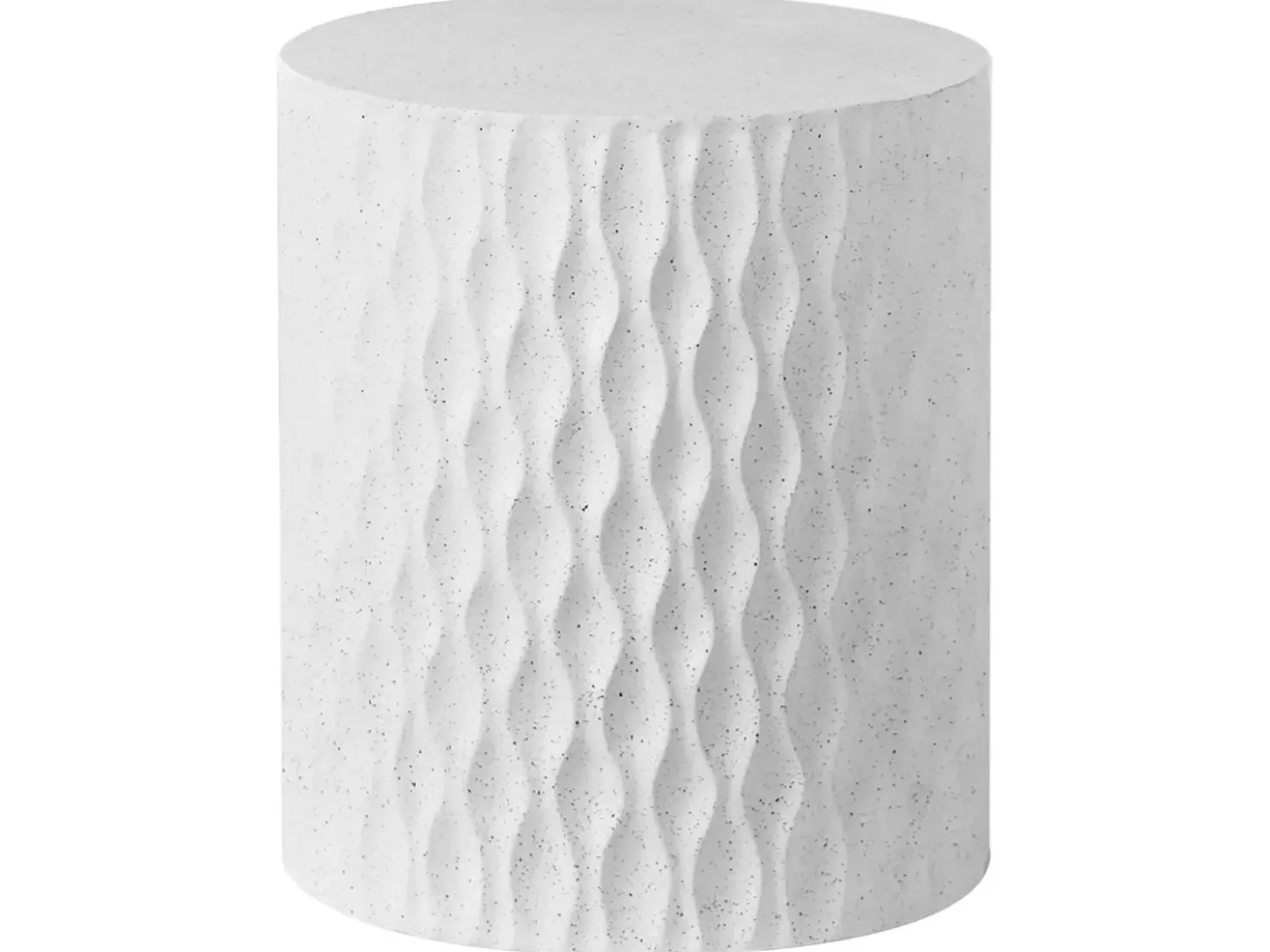 Tavolino ANTELAO 37 cm 37 cm Effetto terrazzo Terrazzo Bianco