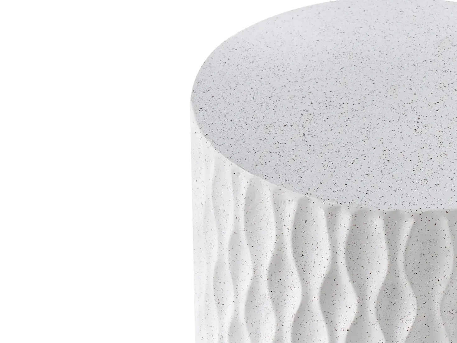 Tavolino ANTELAO 37 cm 37 cm Effetto terrazzo Terrazzo Bianco