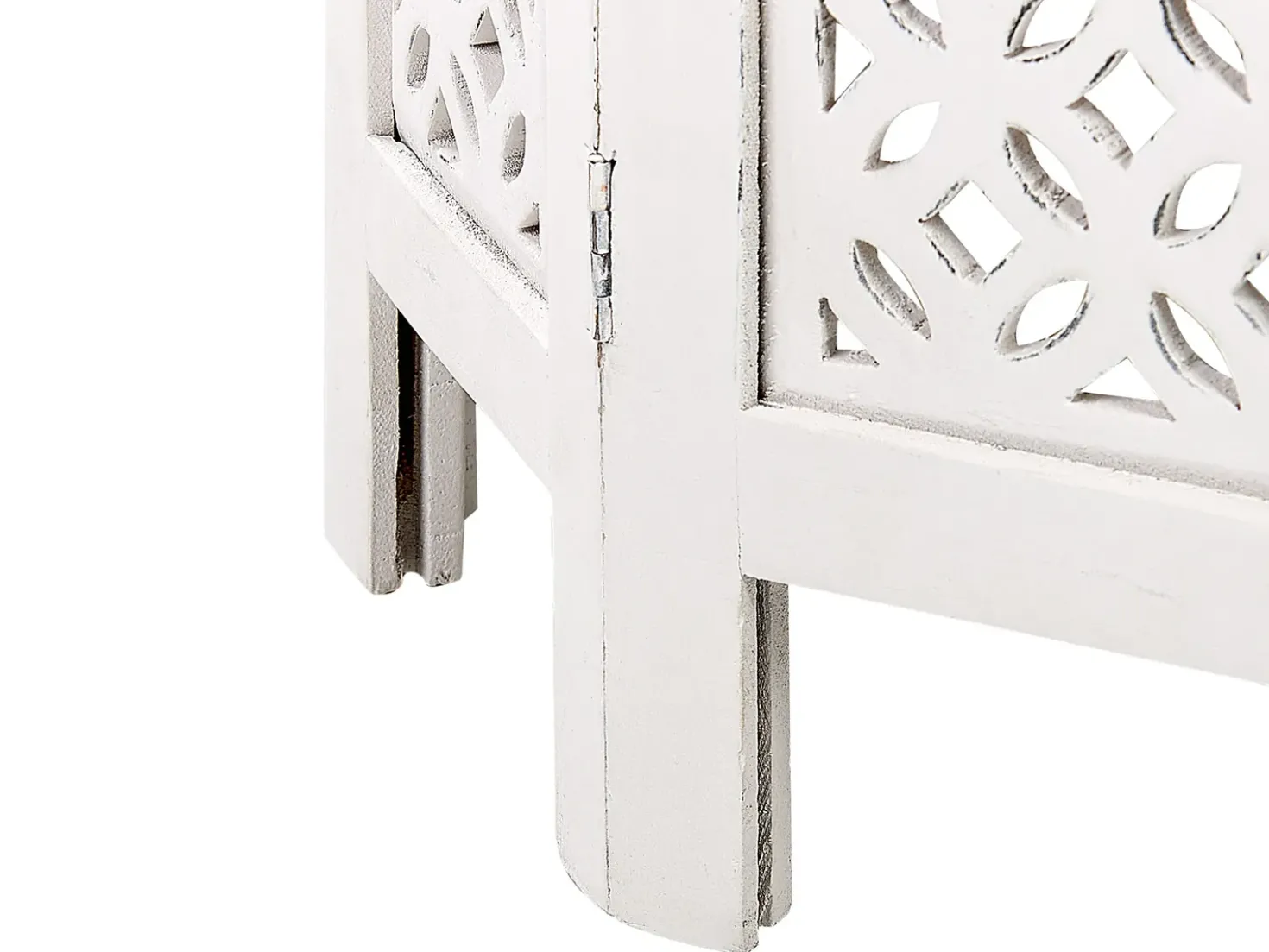 Tavolino BADHI Legno di mango Bianco